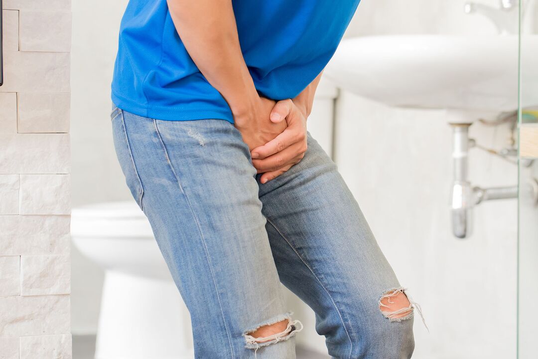 Schmerzen bei Prostatitis vor der Anwendung von Predstonorm-Kapseln
